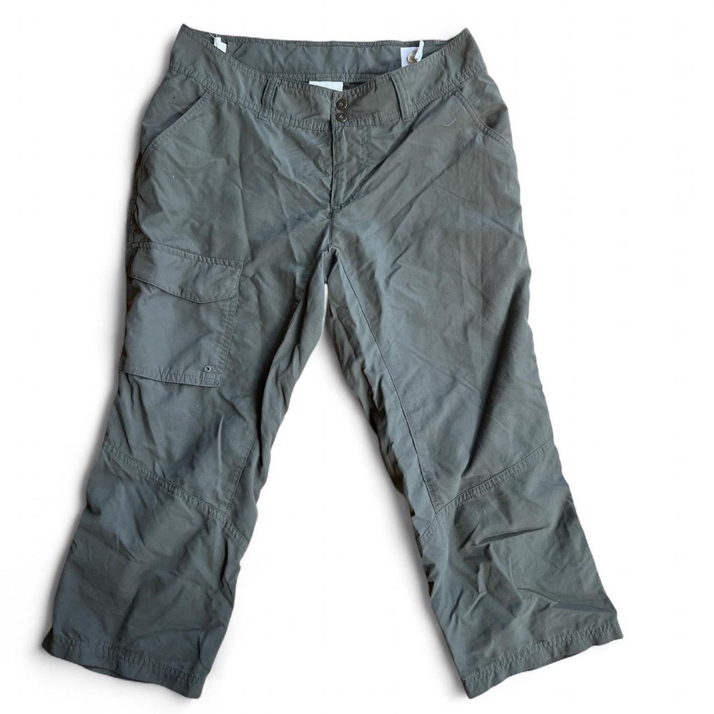 Columbia Grey Sun Protection Outdoors Hiking Cropped Cargo Pants Size 4